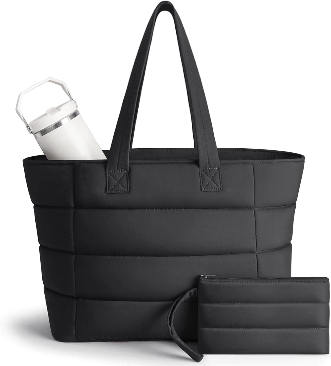 Women Bags For Work - Puffer Tote Bag for Women, Lightweight