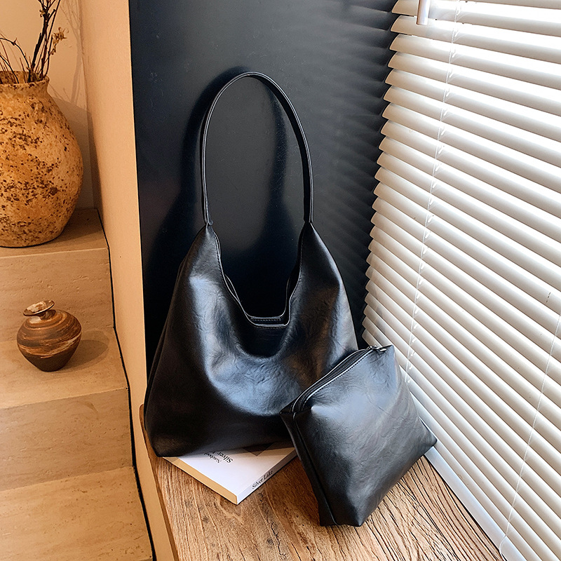 Women Bags For Work - Retro Simple Large Women Tote Shoulder