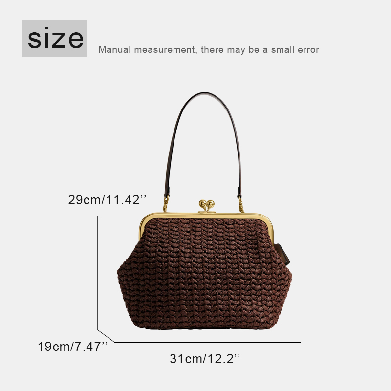 Hand-Woven Kisslock Frame Shou - огляд і ціна Women Bags On Sale