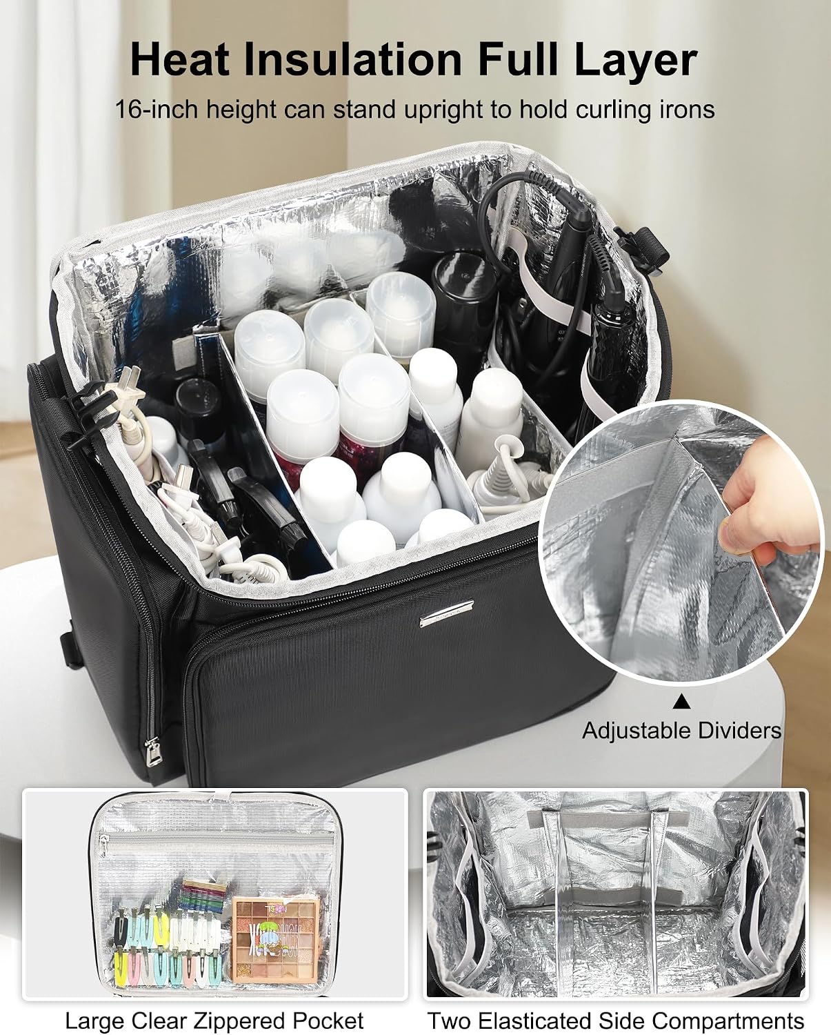 Rolling Makeup Case Hair Tools - огляд і ціна Women Bags For Women
