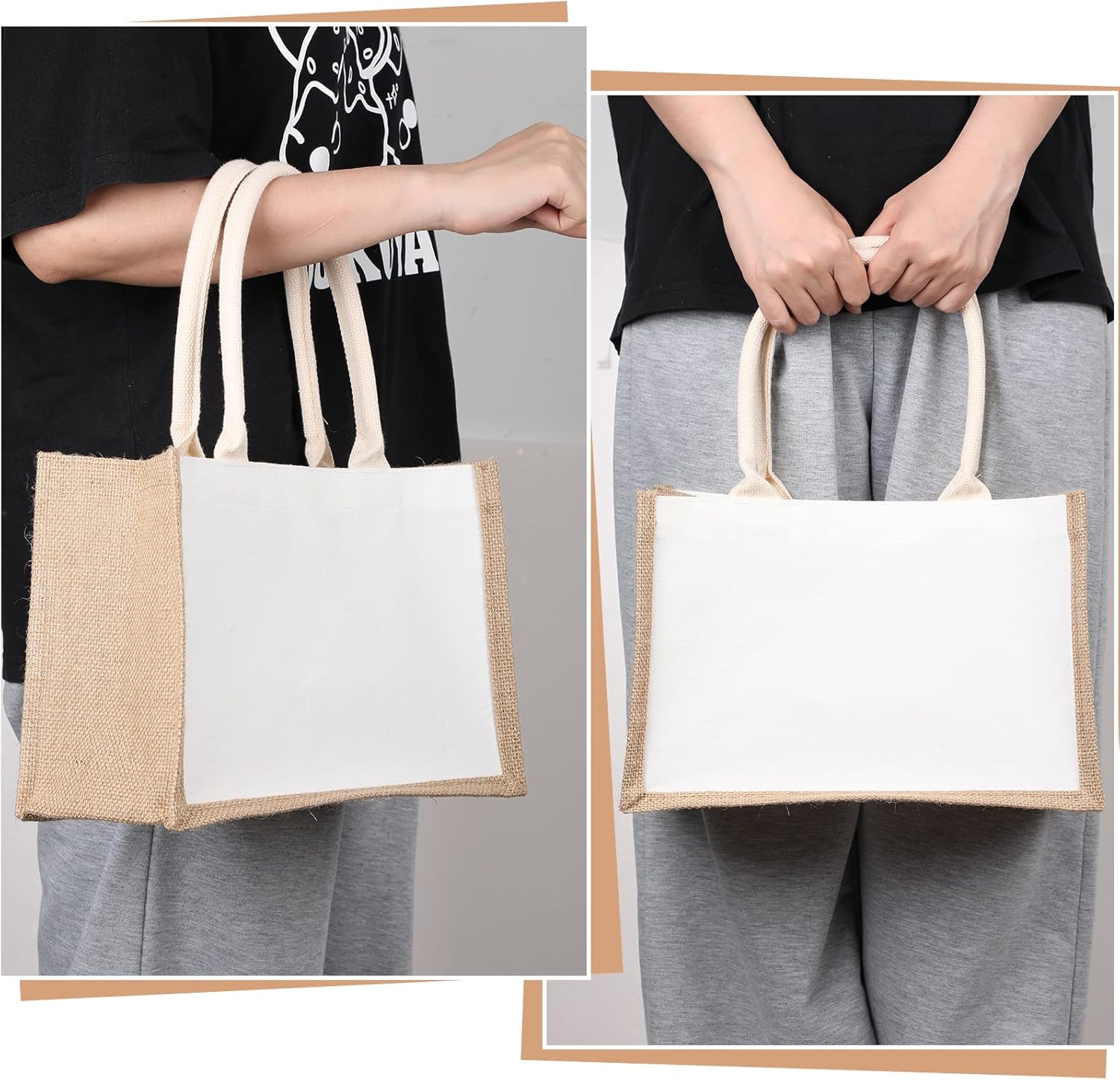 16 Pack Burlap Tote Bags Jute  - огляд і ціна Women Bags For Eid