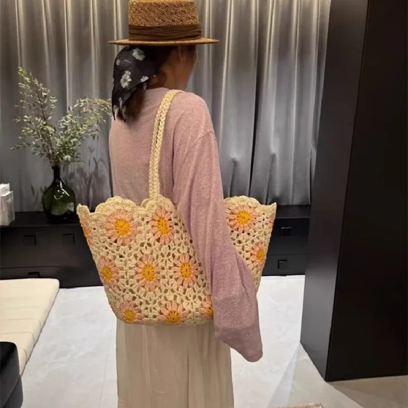 Vintage Flowers Handmade Knitt - огляд і ціна Crochet Market Bag
