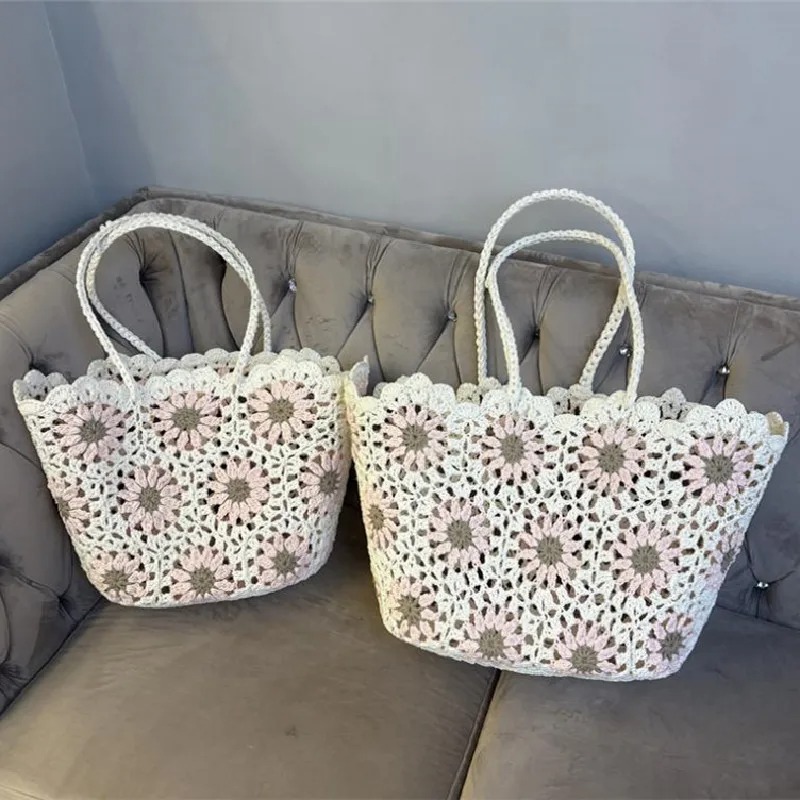 Vintage Flowers Handmade Knitt - огляд і ціна Crochet Market Bag